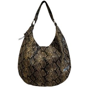 HOBO The Original Glamour Snake Print Leather Hobo Bag